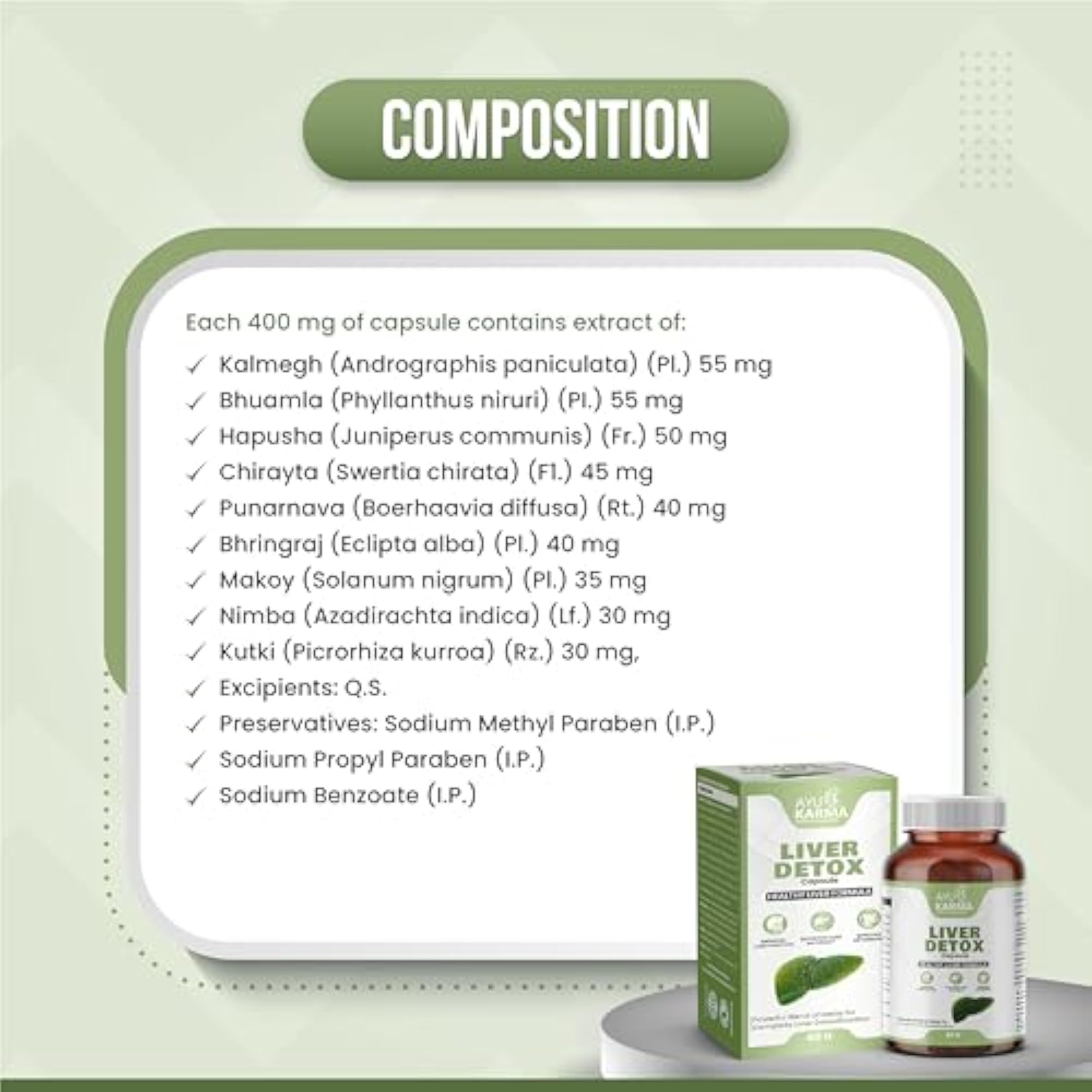 Ayukarma Ayurveda Liver Detox Capsule, 60 Capsules